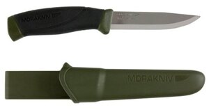 Нож туристический Morakniv Companion MG (S), нержавеющая сталь, цвет хаки
