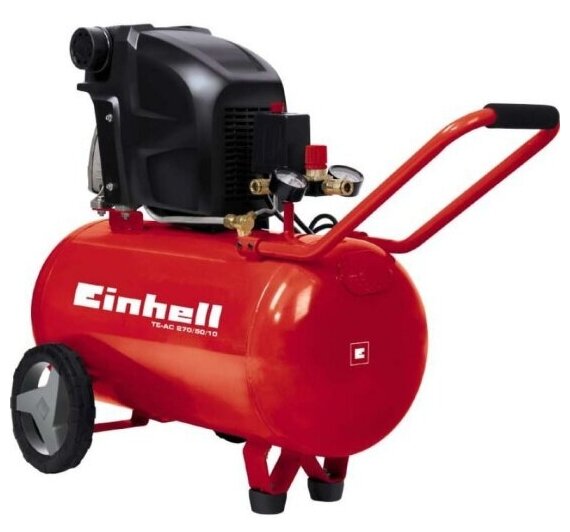 Масляный компрессор Einhell TE-AC 270/50/10, 1800Вт, 50л, 10бар, масляный 4010440