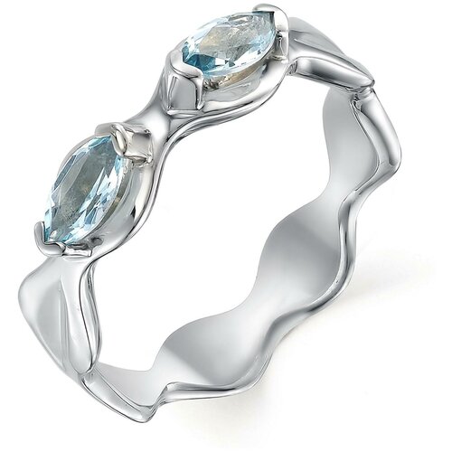 фото Алькор кольцо с 2 топазами из серебра 01-0425-00тб-00, размер 17