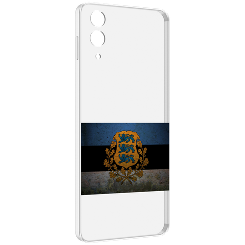 Чехол MyPads герб флаг эстонии-1 для Samsung Galaxy Z Flip 4 (SM-F721) задняя-панель-накладка-бампер