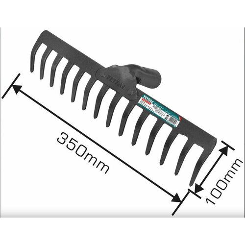 Грабли TOTAL THT1221 без черенка 10см*35см