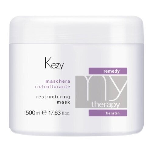 kezy mytherapy restructuring mask маска для волос реструктурирующая с кератином 1000 г 500 мл банка Kezy Restructuring mask Маска реструктурирующая с кератином 500 мл