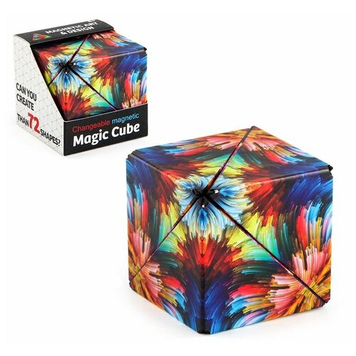 Магнитный 3D волшебный куб-головоломка Magic cube подарок для детей и взрослых, Салют new macaron unlimited magic cube anti compression intelligence decompression toy finger magic cube office desktop toys opp