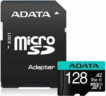 Карта памяти ADATA microSDHC 128Gb Class10 Premier Pro + adapter