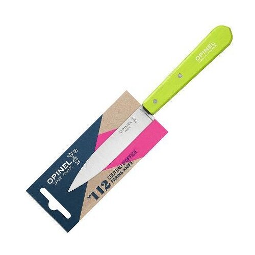 фото Нож столовый opinel №112, деревянная рукоять, блистер, нержавеющая сталь, зеленый 001915