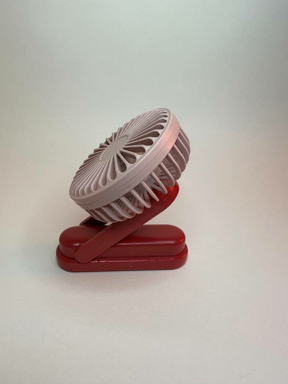 Беспроводной портативный мини вентилятор красный/ Ручной вентилятор / Маленький вентилятор - фотография № 5