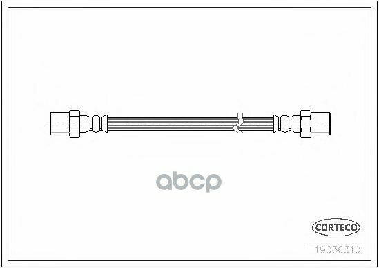 19036310_Шланг Тормозной Передний! Bmw E31/E38/E39 2.0-5.0 M51-M73 89> Corteco арт. 19036310
