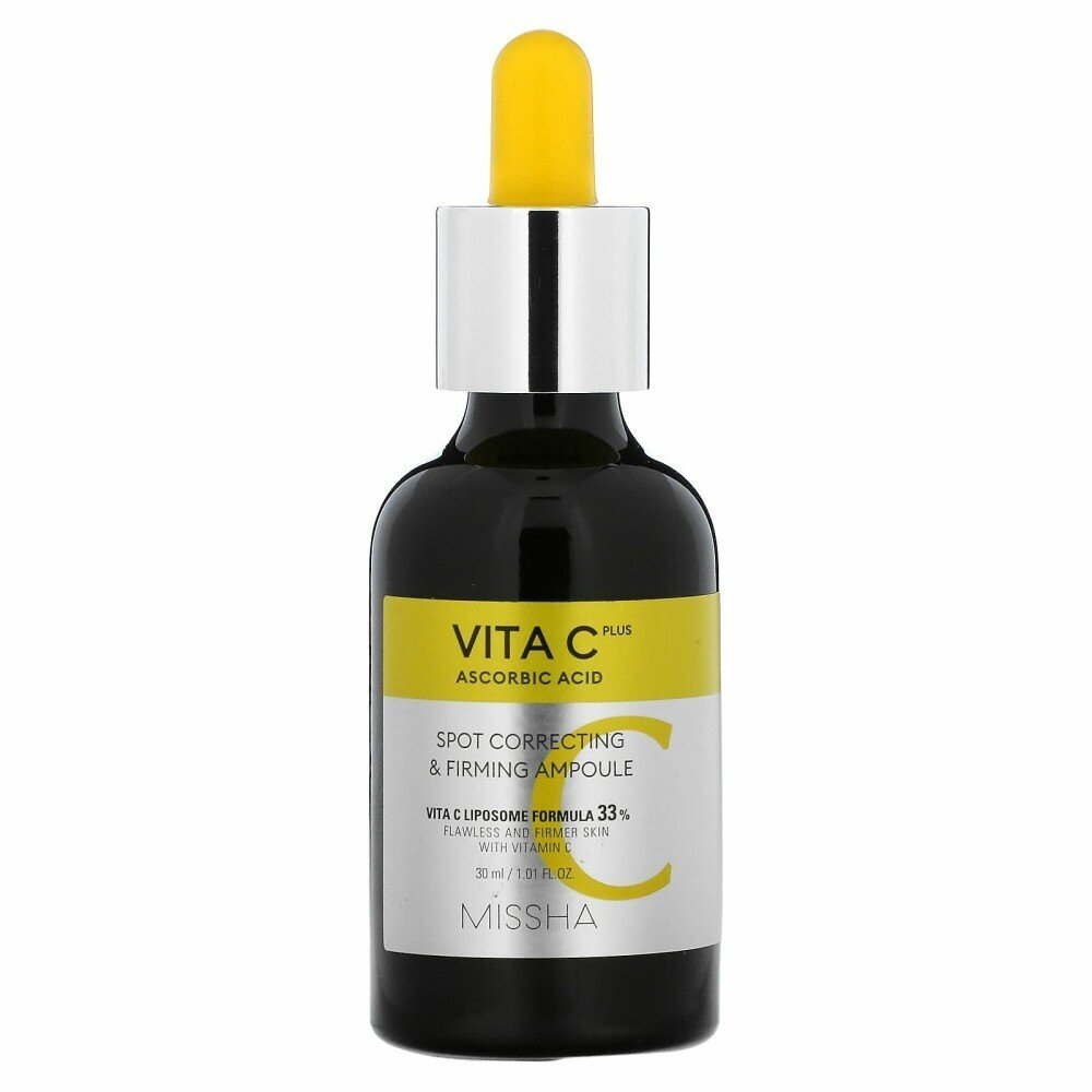 Антивозрастная сыворотка-ампула Missha Vita C Plus Spot Correcting & Firming Ampoule с витамином С 30ml - фото №1