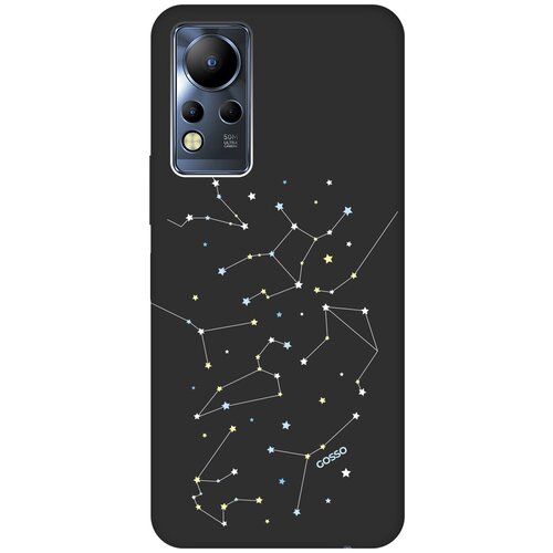 Матовый Soft Touch силиконовый чехол на Infinix Note 12 G88 / Инфиникс Нот 12 с 3D принтом Constellations черный матовый soft touch силиконовый чехол на infinix note 12 g88 инфиникс нот 12 с 3d принтом pixel pikachu черный