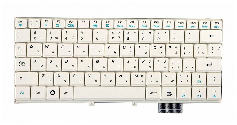 Клавиатура для ноутбука Lenovo IdeaPad S9, S10, S10C, S10e белая (model NO.KS.93JP)