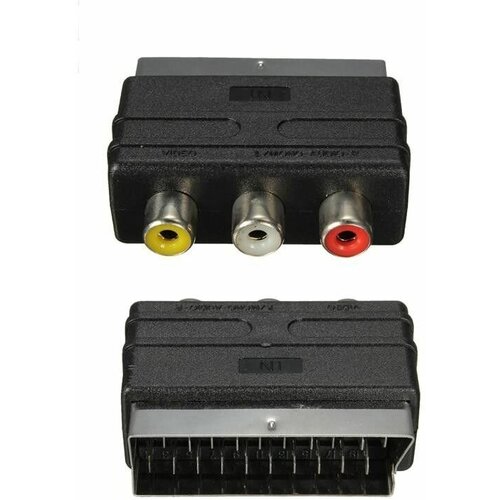 Переходник SCART - 3 x RCA - скарт 3 тюльпана (вход-выход)