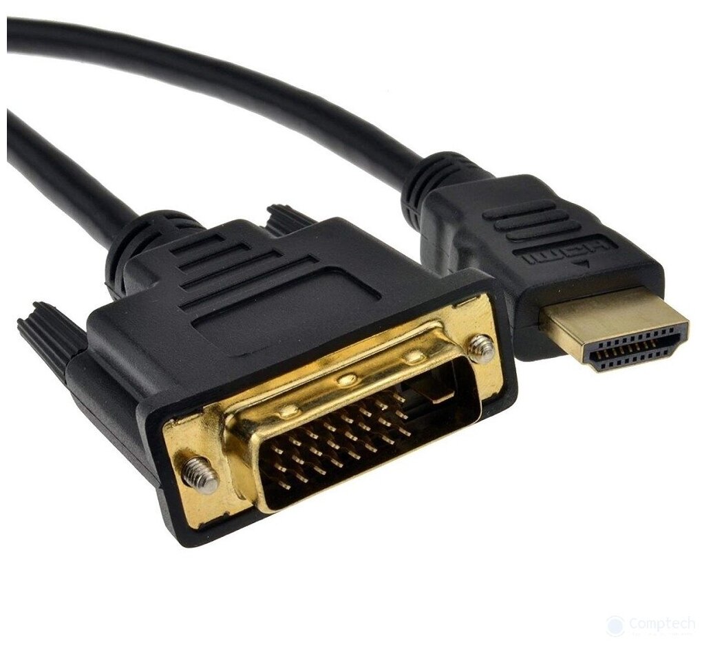 Кабель HDMI - DVI М/25М Dual Link поз. р 2 м 5bites чер APC-080-020