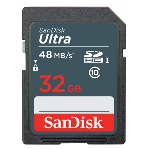 Карта памяти SDHC 32 GB SANDISK Ultra UHS-I U1 48 Мб/сек. (class 10) DUNB-032G-GN3IN 1 шт.