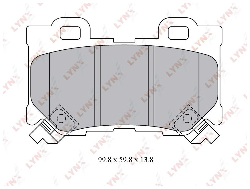 Колодки тормозные дисковые задние зад LYNXauto BD-5743