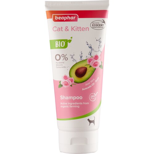 Beaphar ® "Bio Shampoo" Шампунь для кошек и котят с авокадо флакон, 200 мл