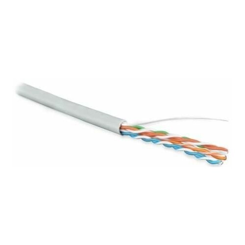 Кабель витая пара U/UTP кат.5E 4х2х24AWG solid LSZH нг(А)-HF UUTP4-C5E-S24-IN-LSZH-GY-305 сер. (м) Hyperline 42045