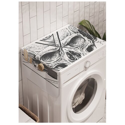 фото Органайзер для хранения "масонский череп" на стиральную машину, 45x120 см ambesonne