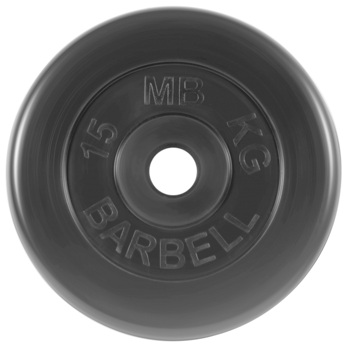 Диск MB Barbell Стандарт MB-PltB/C51 15 кг 1 шт. черный