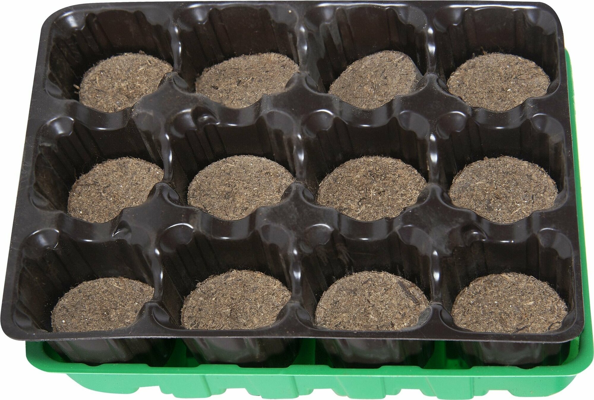 Комплект для рассады (15 таблеток d 55 мм, кассета, лоток). Износостойкий полистироловый контейнер, таблетка с углублением, которое оберегает семена и не деформируется при поливе - фотография № 4