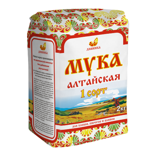 Мука Алтайская 1 сорт Для хлебов, пирогов и блинов 2 кг