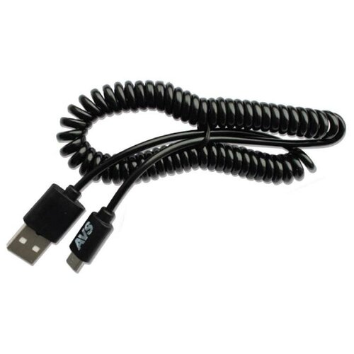 Кабель micro USB (2 м.) AVS MR-32 (чёрный витой) кабель для зарядки micro usb 2м белый