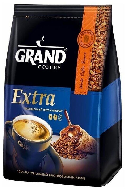 Кофе Grand Extra раств., 500 г пакет. ,1 уп.