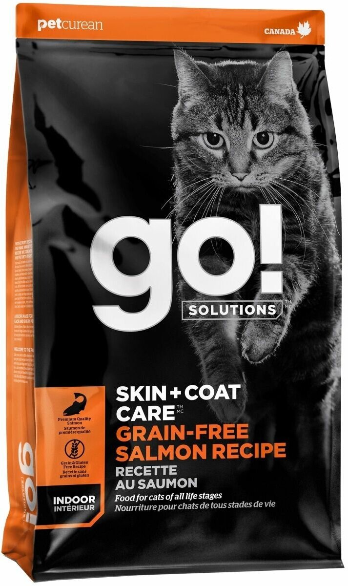Корм Go! для кошек, беззерновой, с лососем, 7.26 кг