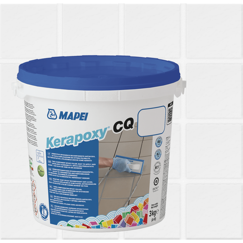 затирка эпоксидная mapei kerapoxy cq 173 синий океан 3 кг Затирка Mapei Kerapoxy CQ, 3 кг, 3 л, 100 bianco