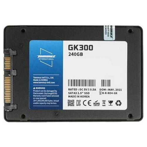 TGK30240A58 240 ГБ 25 SATA накопитель Tammuz GK300 TGK30240A58 384900₽