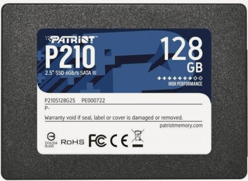 Изображение товара SSD диск Patriot Memory Patriot P210 2.5" 128Гб SATA (P210S128G25)