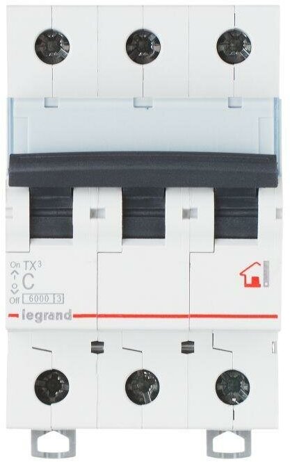 LEGRAND 404058 (604837) Автоматический выключатель, серия TX3, C25A, 25A, 3-полюсный