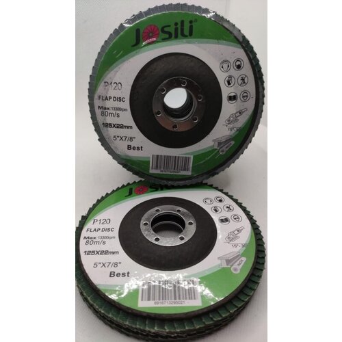 Круг лепестковый торцевой 125х22 мм (КЛТ) Р120 Josili PROFI зелёный 15600-128