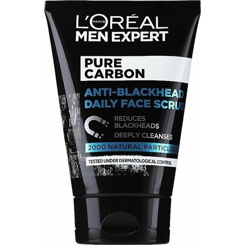 Скраб для лица мужской LOral Paris Men Expert Pure Carbon, 100 мл (из Финляндии)