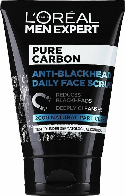 Скраб для лица мужской LOral Paris Men Expert Pure Carbon, 100 мл (из Финляндии)