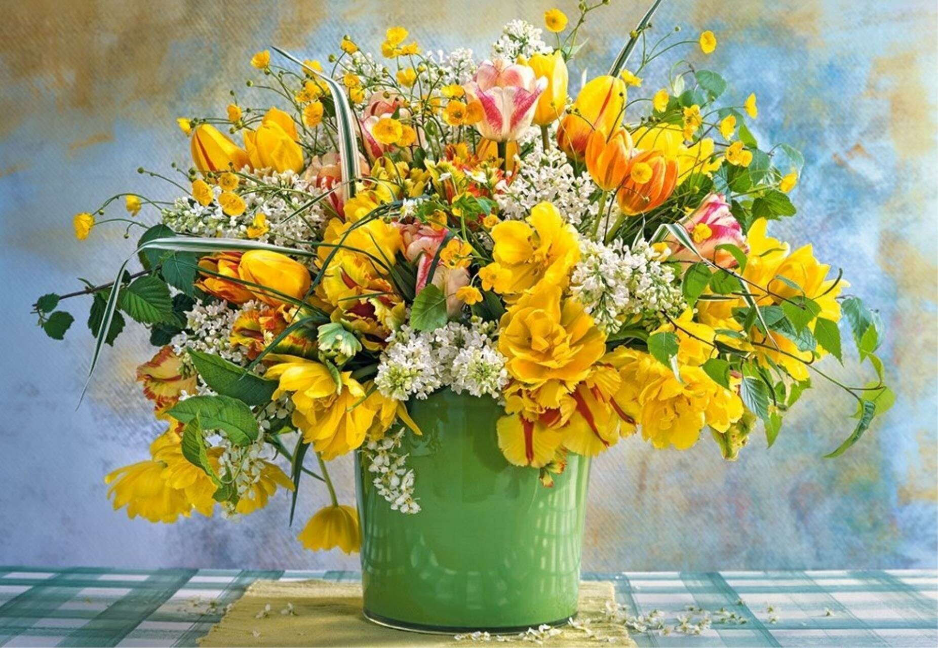 Puzzle-1000. Желтые тюльпаны (C-104567) Castorland - фото №2