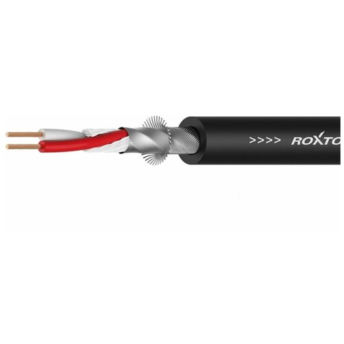 ROXTONE MC022L-LSZH/100 Black Mикрофонный кабель 2х0,5мм2, D 6.8мм в LSZH-оболочке, на катушке(100м). Цвет: Черный. микрофонный кабель roxtone mc022l lszh 100 black