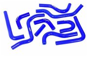 Патрубки отопителя для а/м Газель 3302 дв.405 Евро-3 (к-т 10шт) силикон (синий)