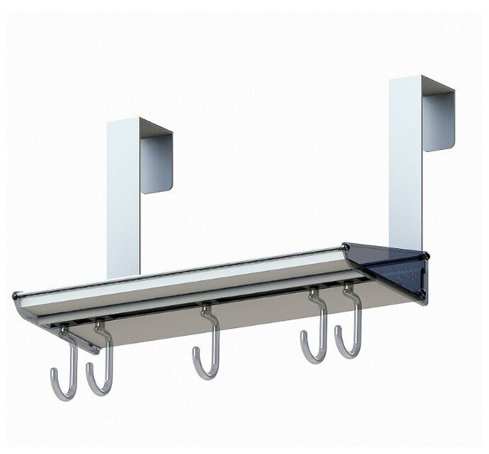 Полка для перегородок с крючками (овал.) WELLEX PS 30см - фотография № 2