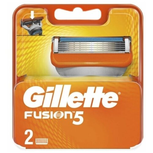 Сменные кассеты для бритья Fusion5. 2 шт средства для бритья gillette набор gillette fusion proshield