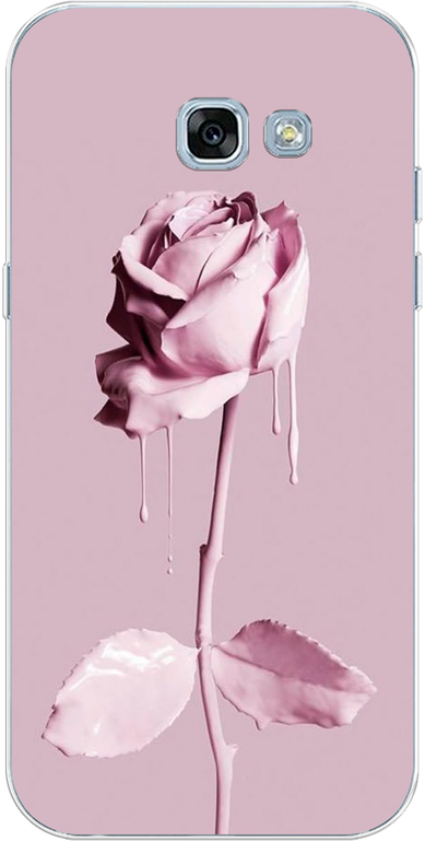 Силиконовый чехол на Samsung Galaxy A3 2017 / Самсунг Галакси А3 2017 Роза в краске