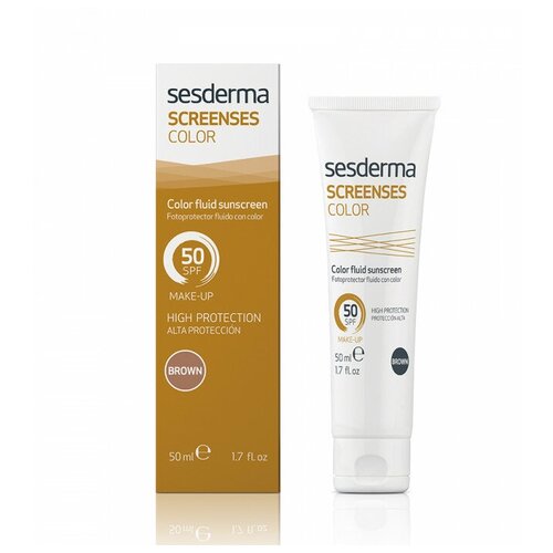 SesDerma Тональный флюид Screenses Color Fluid Sunscreen, SPF 50, 50 мл/30 г