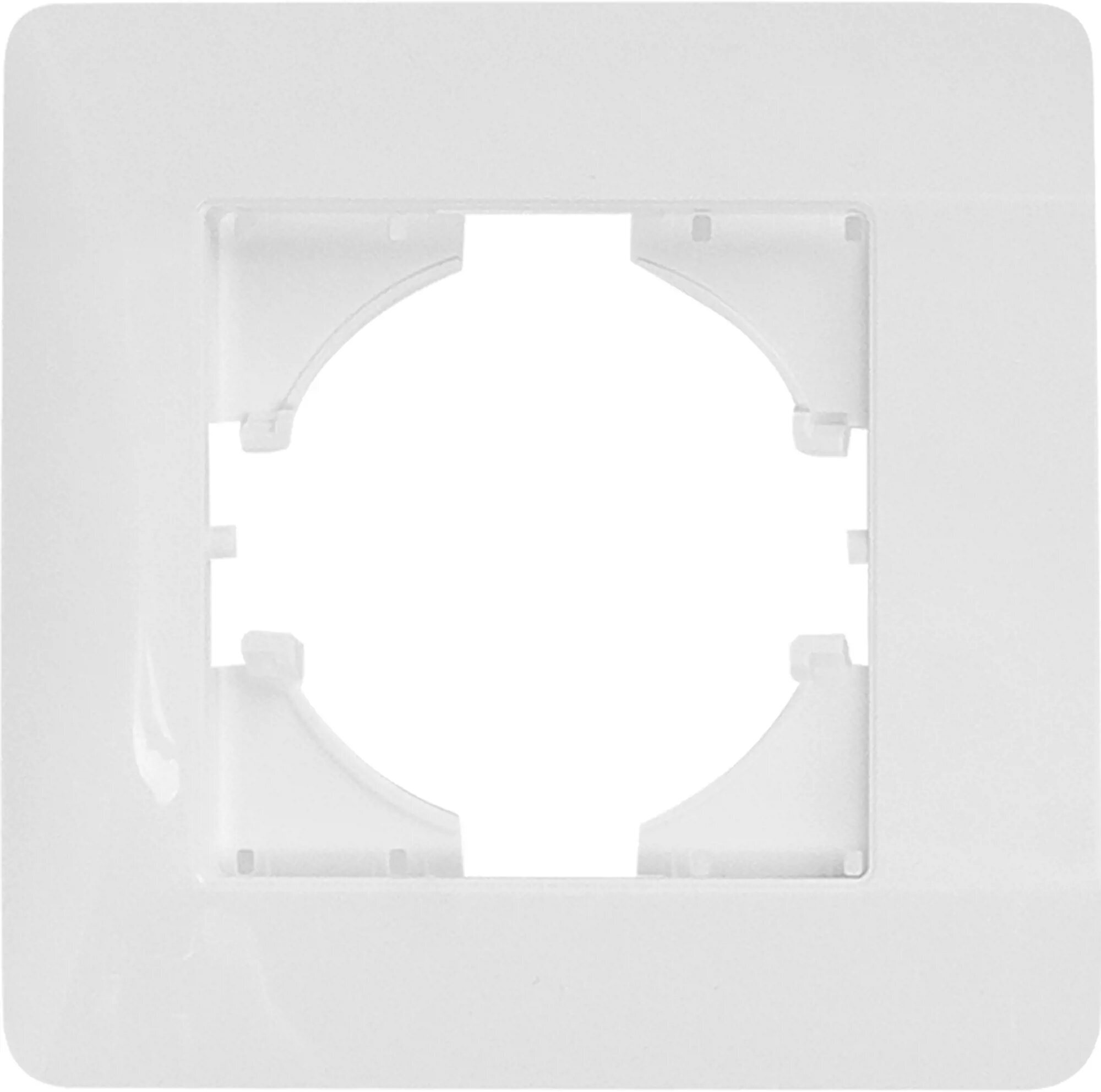 Рамка для розеток и выключателей Gusi Electric Ugra С1110-001 1 пост цвет белый - фотография № 1