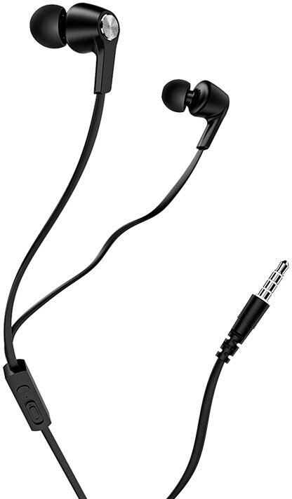 Наушники вакуумные для AUX разъема с микрофоном и регулятором громкости длина 1.2м Borofone BM37 Black