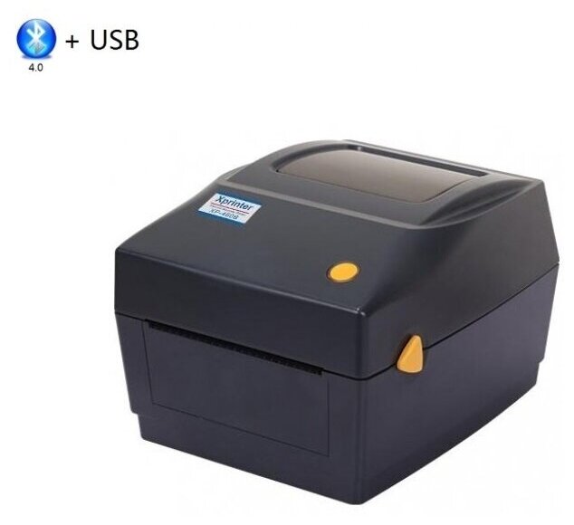 Термальный принтер этикеток Xprinter XP-460B черный (USB+Bluetooth)