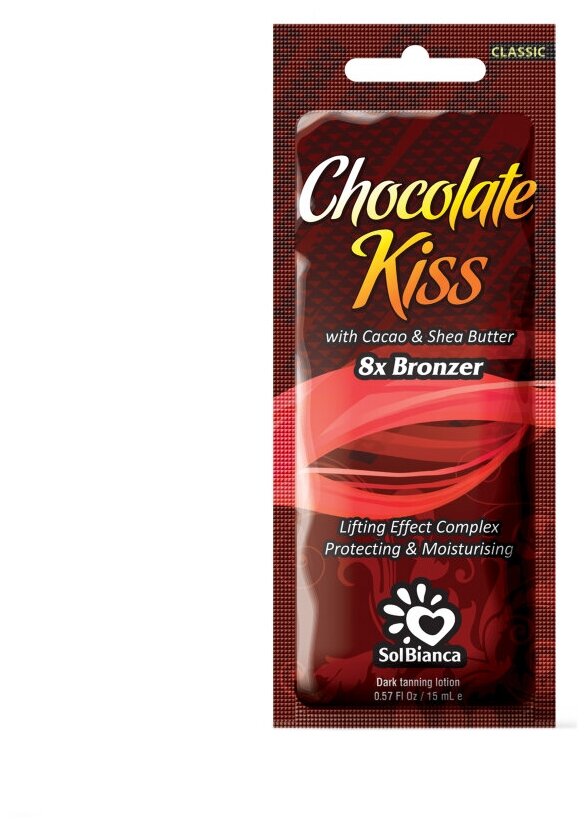 SolBianca Крем Chocolate Kiss для Загара в Солярии с Маслом Какао, Маслом Ши и Бронзаторами, 15 мл