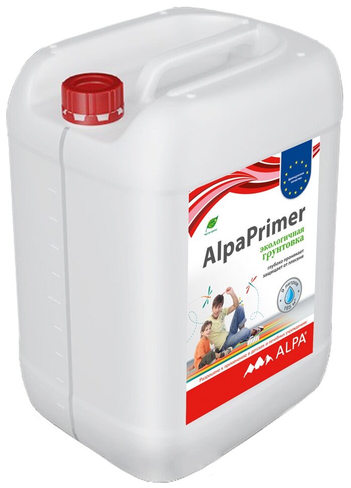 Грунтовка Экологичная AlpaPrimer 9л Белая Alpa.