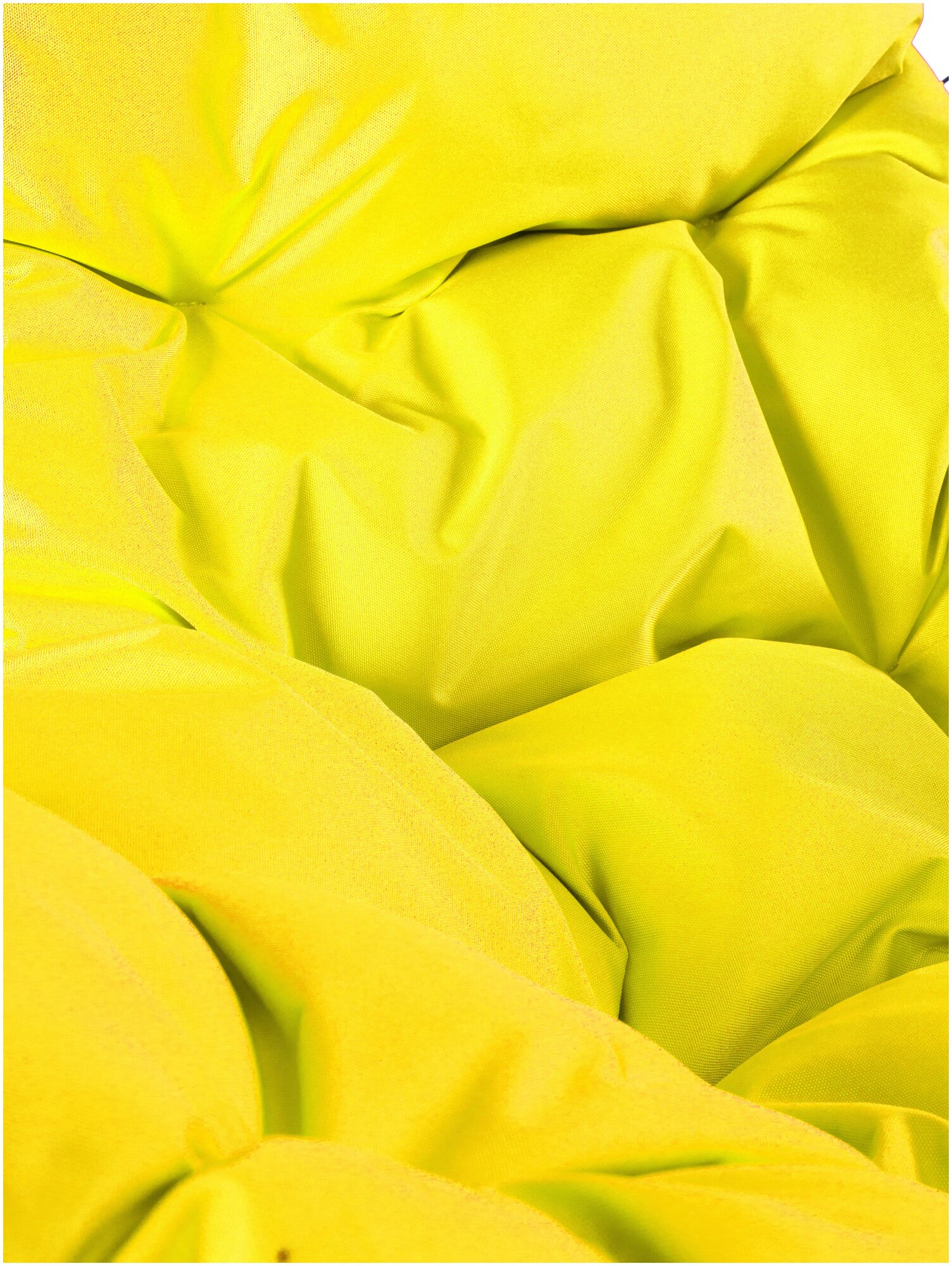 Подвесное кресло M-Group круглый ротанг черное, желтая подушка - фотография № 18