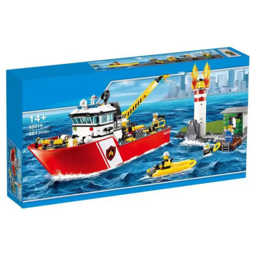 Конструктор LARI LEPIN Сити Корабль пожарной службы 461 деталь 40019
