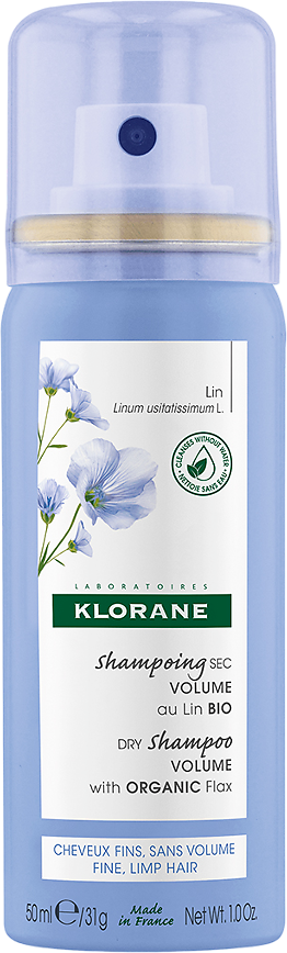 Klorane Сухой шампунь с органическим экстрактом льняного волокна для объема волос 50 мл 1 шт