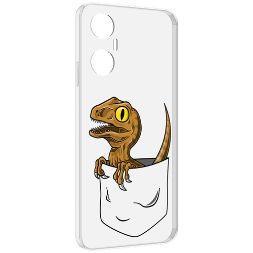 Чехол MyPads динозавр в кармане для Infinix Hot 20 5G задняя-панель-накладка-бампер